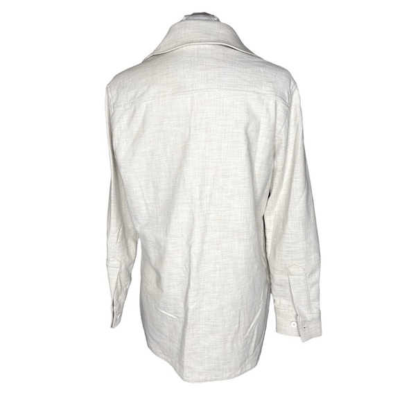 Banana Republic Oatmeal Cotton Hopsack Shirt Jacket Sz XS - Picture 2 of 7